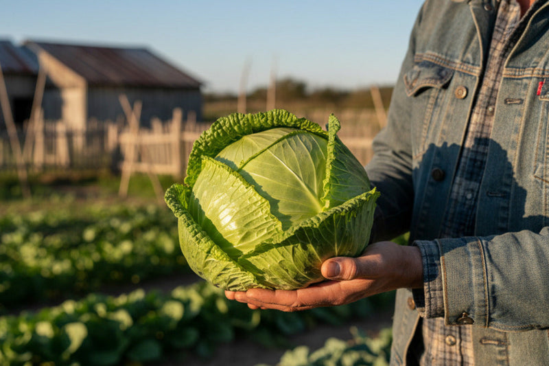 Glory of Enkhuizen Cabbage – Heirloom Vegetable Seeds | Dark Green, Disease Resistant