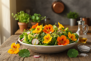 Alaska Gold Nasturtium — Edible Flower Salad