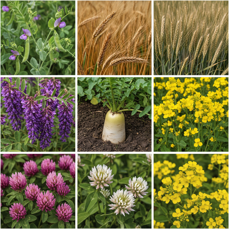 All-Purpose Cover Crop Mix 9-Variety Collage