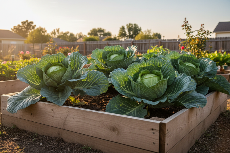 All Seasons Cabbage in Raised Bed