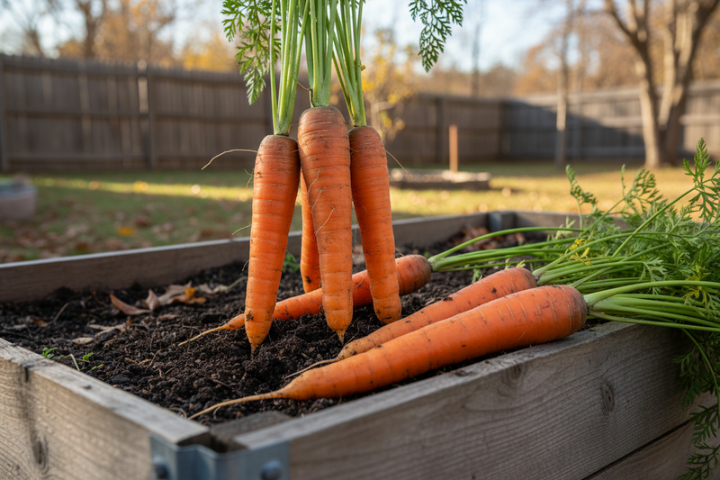 Autumn King Carrot — Raised Bed Harvest
