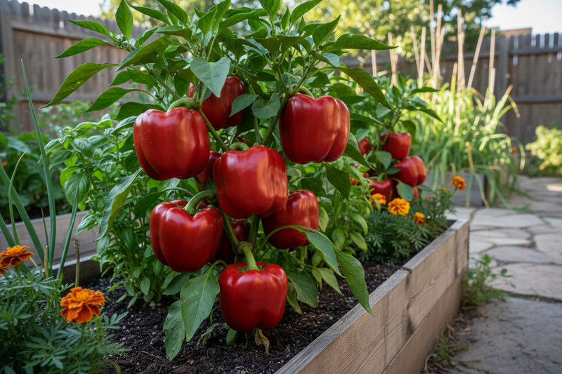 Big Red Sweet Bell Pepper - Raised Bed