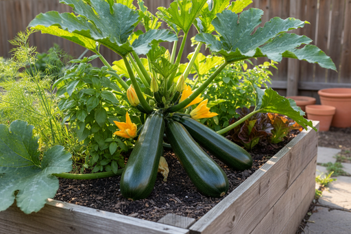 Black Beauty Zucchini - Raised Bed