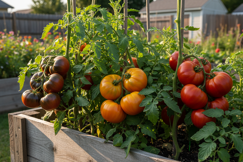 Brandywine Tomato Seed Collection Raised Bed