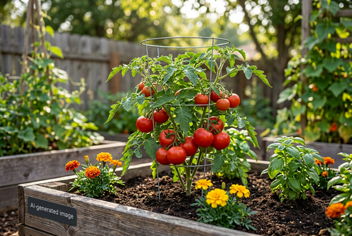 Burbank raised-bed image with AI disclosure