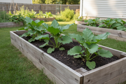 Chiko Burdock - Three Plants in Raised Bed