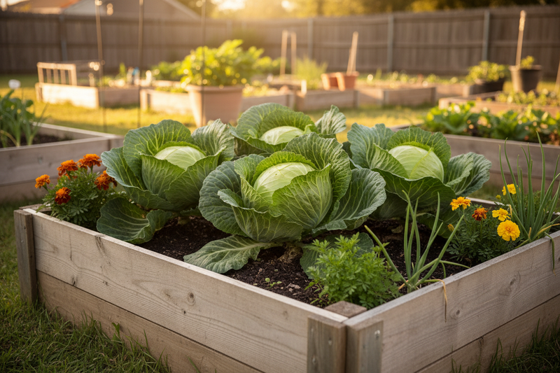 Copenhagen Market Cabbage — Raised Bed