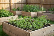 Fall Cover Crop Mix - Young Seedlings in Raised Bed