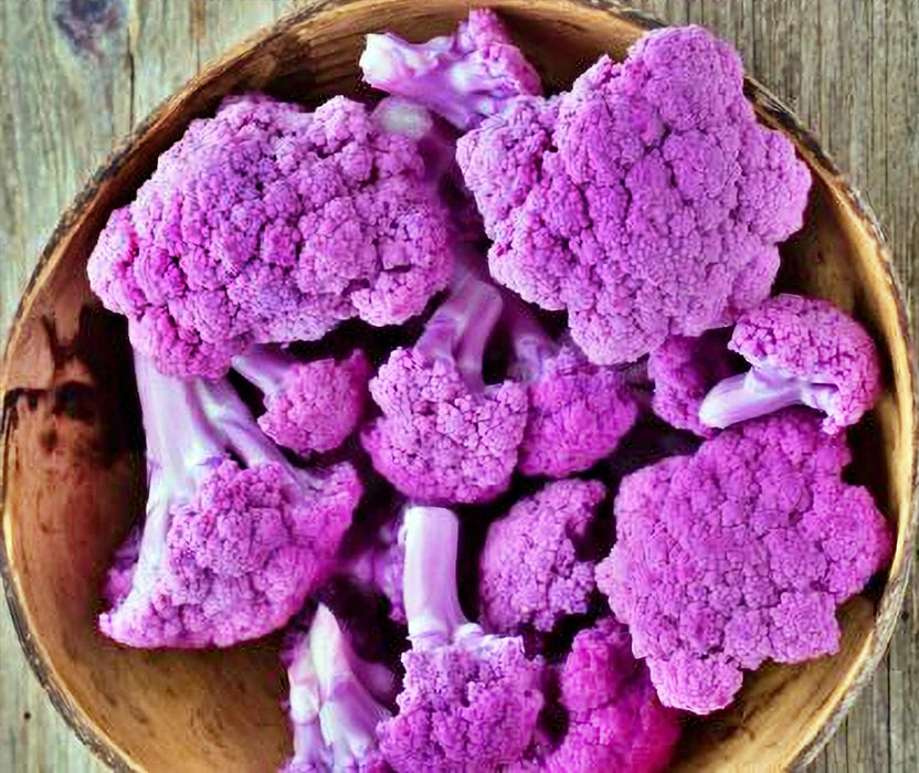 Cauliflower, Purple Violetta Italia, -- BoxGardenSeedsLLC -Broccoli,Cauliflower - Seeds