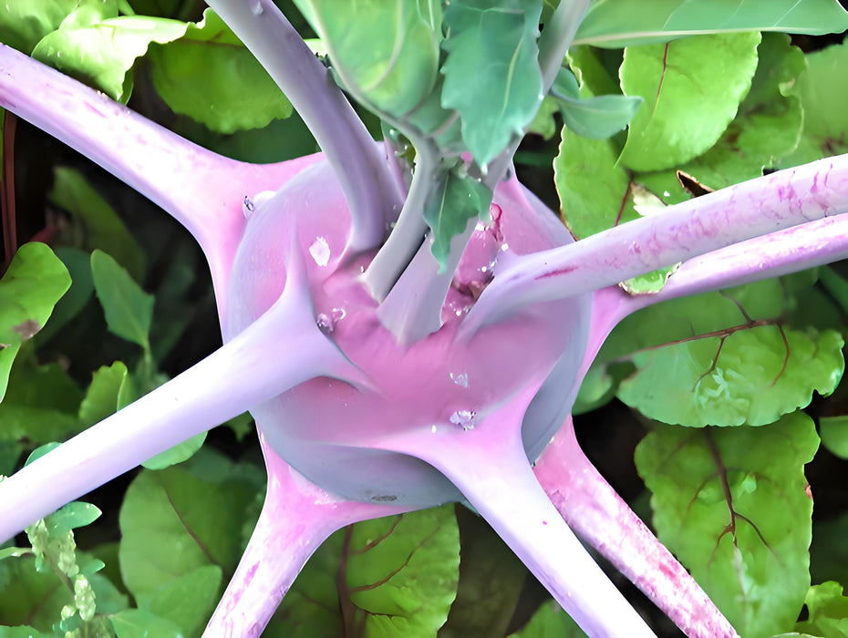 Early Purple Vienna, Kohlrabi, -- BoxGardenSeedsLLC -Chard, Kohlrabi - Seeds