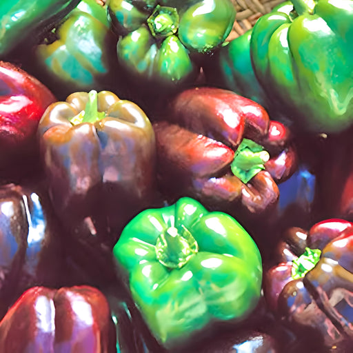 Purple Beauty, Sweet Bell Pepper, - BoxGardenSeedsLLC -Peppers,Eggplants - Seeds