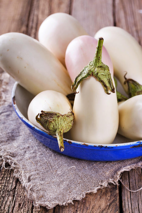 Snowy, Eggplant, - BoxGardenSeedsLLC -Peppers,Eggplants - Seeds