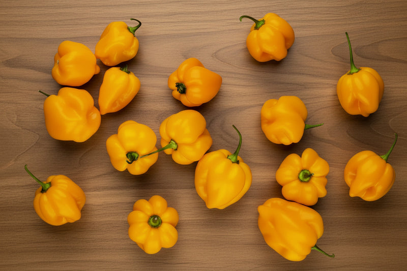 Caribbean Yellow Habanero - Hot Pepper Seeds | Heirloom Caribbean Spicy Capsicum