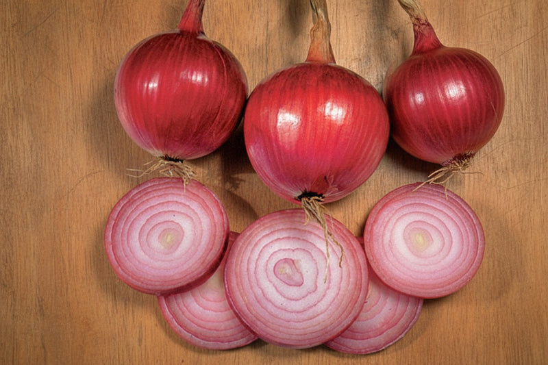 Red Burgundy Onion Heirloom Seeds | Fresh Slicing Purple Red Onions