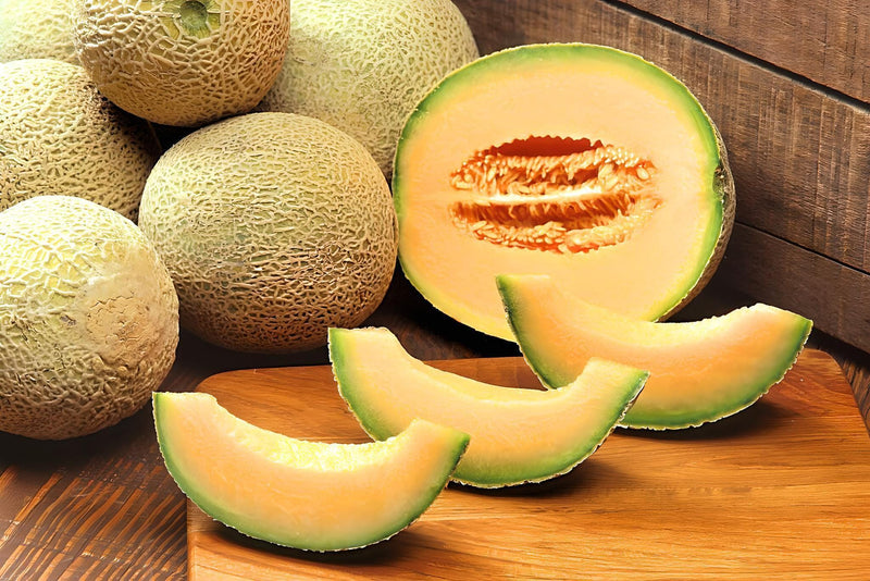 Heirloom Cantaloupe Seeds - Jumbo Large Oval Melon With Sweet Orange Flesh