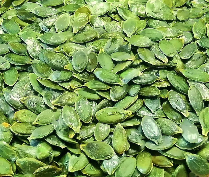 Emerald Naked Seeded Pumpkin - Heirloom, Non GMO Seeds | High Oil, Thin Shell