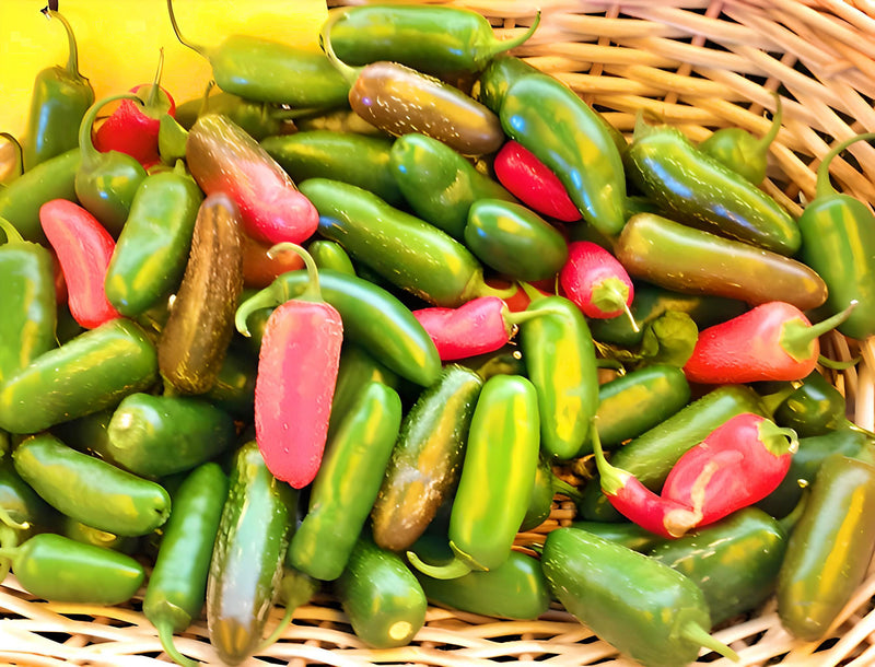 Jalapeno Chili Seeds - Heirloom Hot Pepper Pods | GMO Free, USA Grown