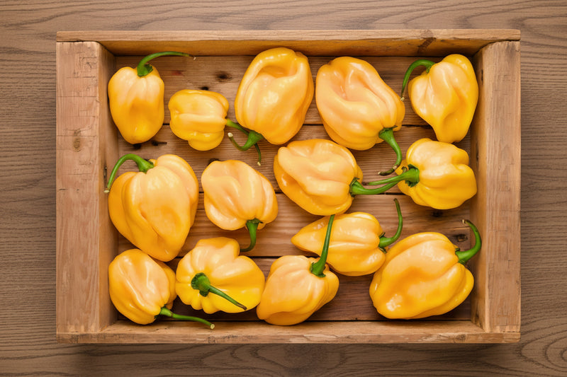 Caribbean Yellow Habanero - Hot Pepper Seeds | Heirloom Caribbean Spicy Capsicum