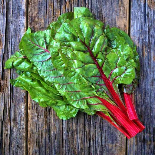 Ruby Red Swiss Chard Heirloom Vegetable Seeds – Nutrient Rich Greens, Red Stem Chard