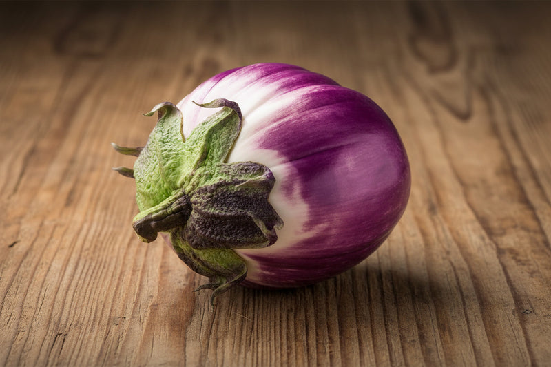 Italian Rosa Blanca, Eggplant Seeds: Heirloom, pink-and-white Italian variety (Non-GMO, Open Pollinated)