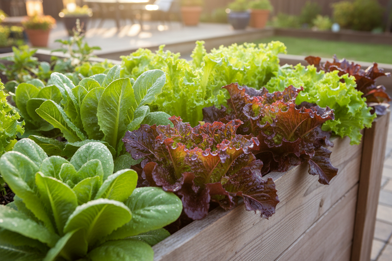 Loose-Leaf Lettuce Seed Kit Raised Bed