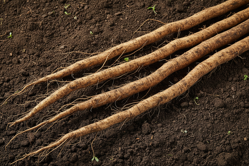 Okinawa Long Burdock Roots Freshly Harvested