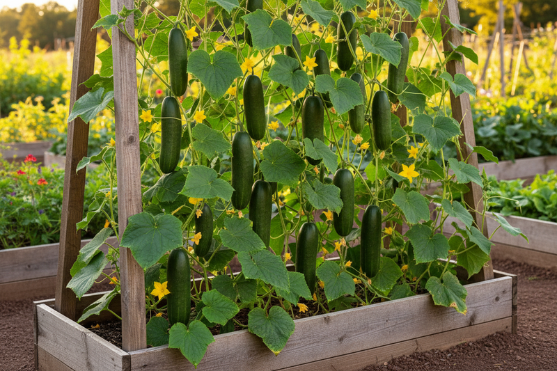 Poinsett 76 Cucumber — Trellis Growing
