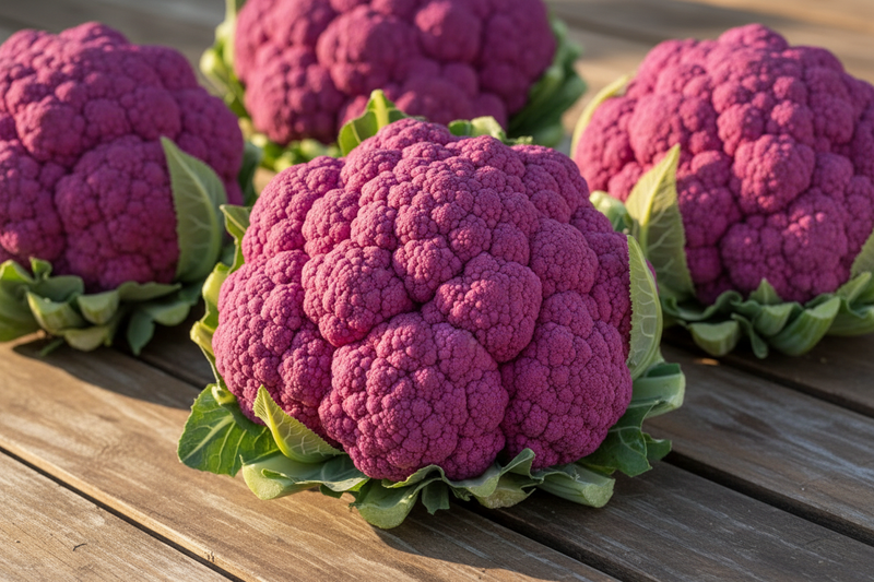 Purple of Sicily Cauliflower — Market Display