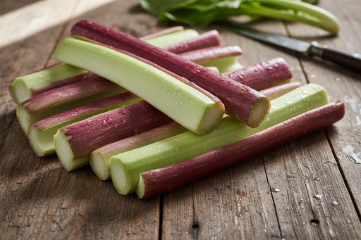 Purple Sword Celtuce Harvested Stalks