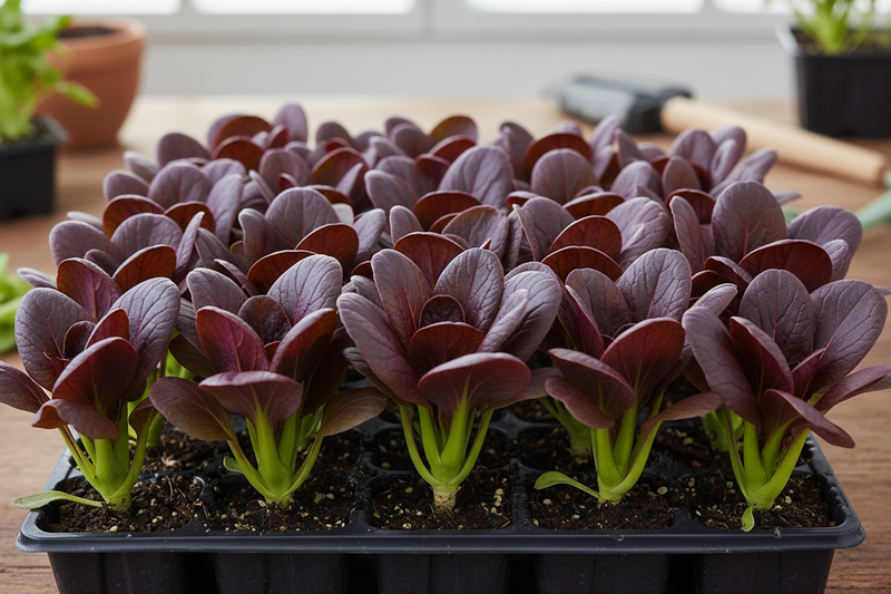 Red Tatsoi — Bushy Full Seedlings