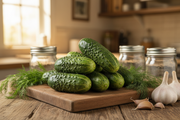 Rhinish Pickle Cucumber — Cutting Board with Pickling Props