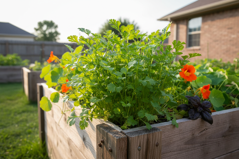 Slow Bolt Cilantro Raised Bed
