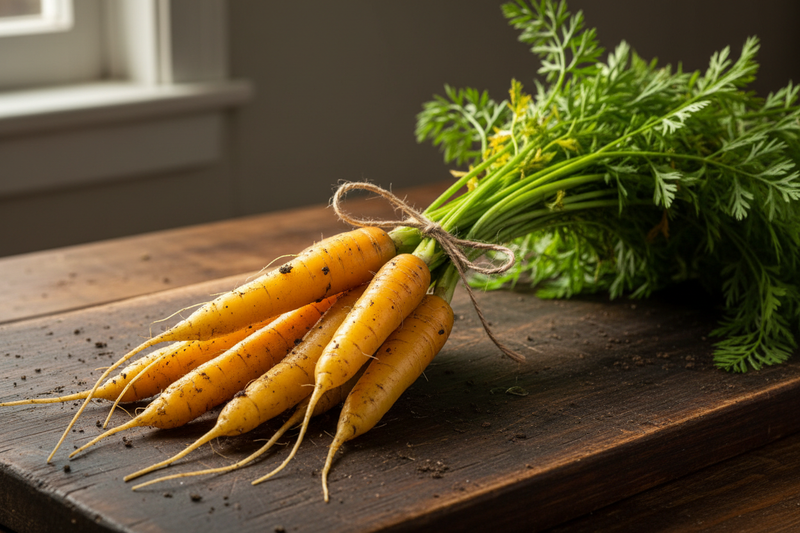 Solar Yellow Carrot — Harvested Bunch