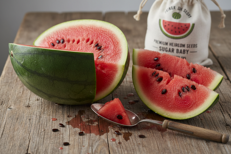 Bush Sugar Baby Watermelon, Heirloom Seeds