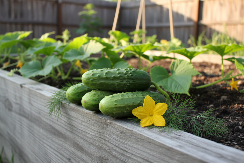 Sumter Cucumber - Harvest on Raised Bed