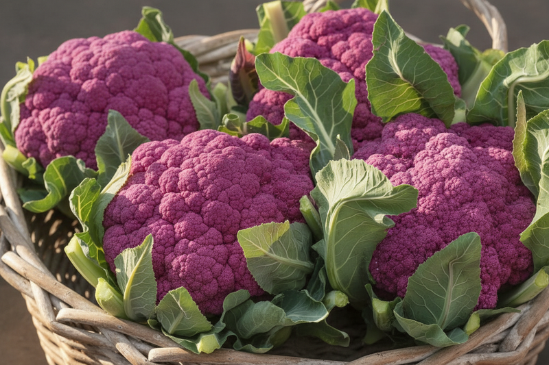Violet Queen Cauliflower — Basket Harvest