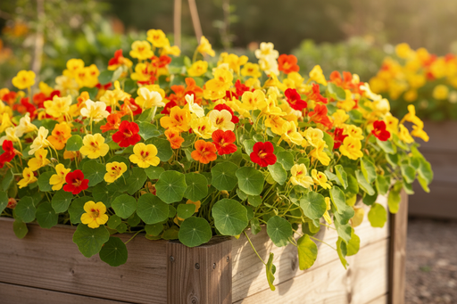 Whirlybird Mix Nasturtium — Raised Bed